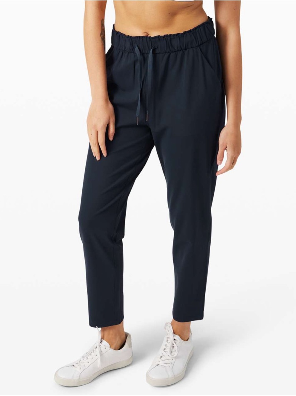 Lululemon Keep Moving Pant Women’s 8 Navy Blue Pull On Travel Stretch